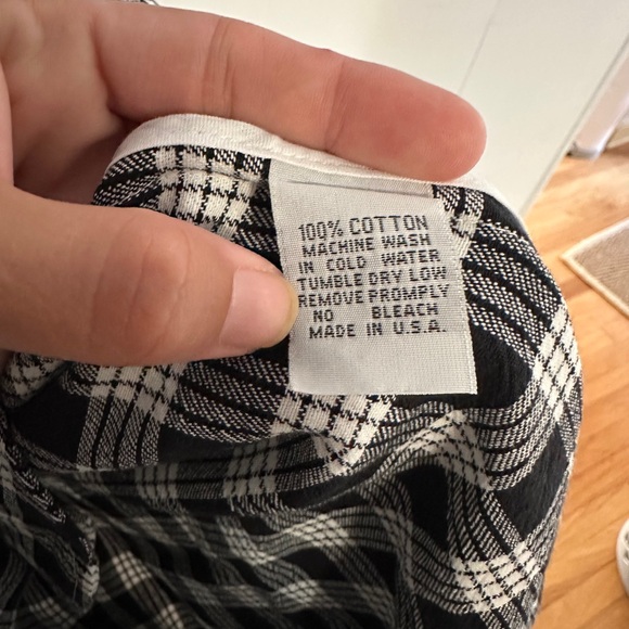 Gordon Handmade Black Palaka Midi Muu Dress Medium 100% Cotton - Picture 5 of 6